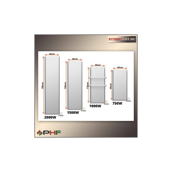 Radialight ICON fűtőpanel radiátor 1000W - Fehér
